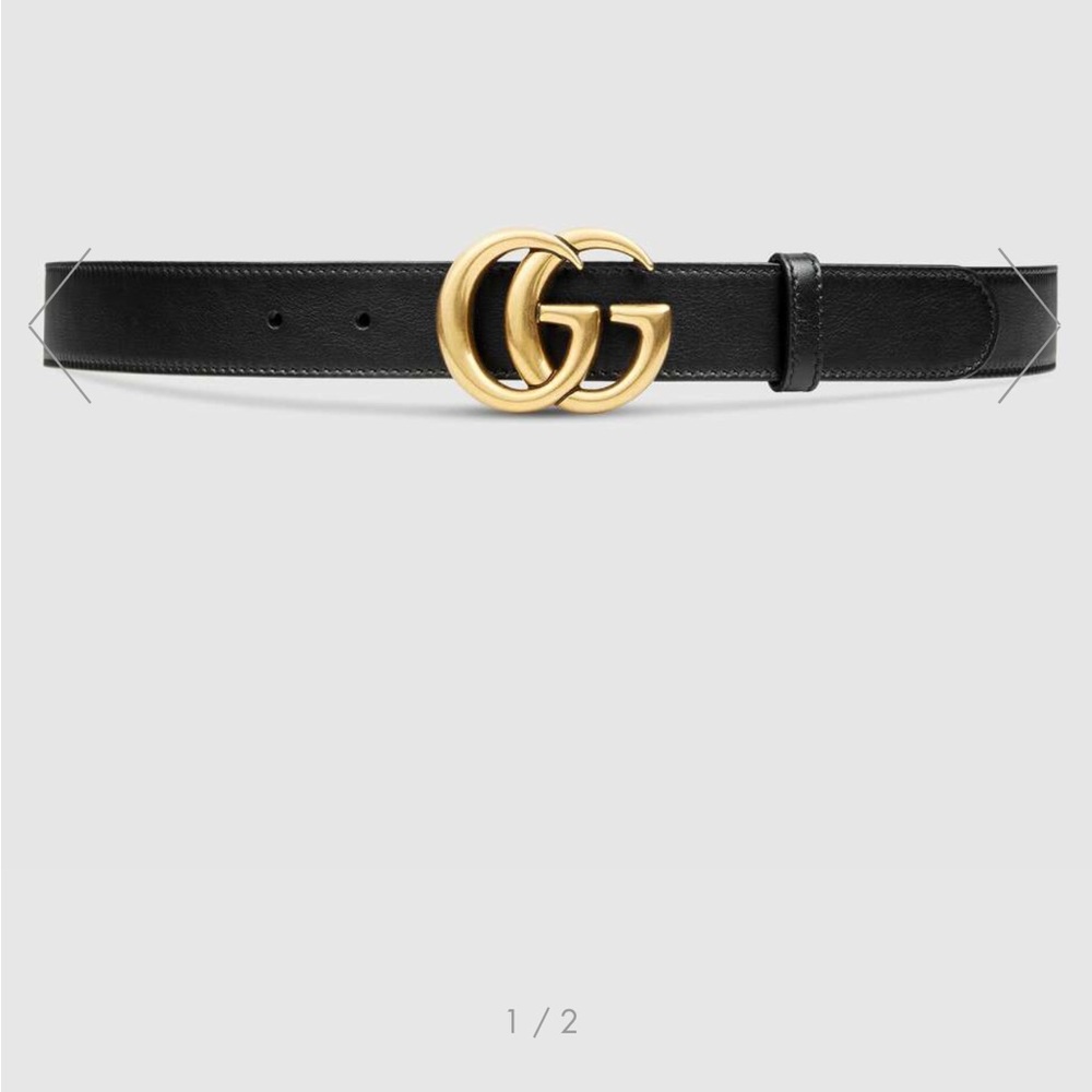 Gucci Double G leather belt in excellent condition